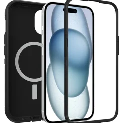 Cell Phone Cases<OtterBox Defender XT MagSafe Rugged Case for iPhone 15/14/13, Shock Absorbing, Black (77-92970)