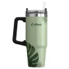 Outdoors Professional Stainless Steel Double-Walled Vacuum Insulated Tumbler with Straw, 30 oz., Tropical Green (OUTD9218)