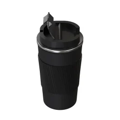 Outdoors Professional Stainless Steel Double-Walled Vacuum Insulated Coffee Cup, 17.2 oz., Black (OUTD9447)