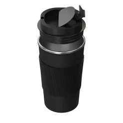 Outdoors Professional Stainless Steel Double-Walled Vacuum Insulated Coffee Cup, 17.2 oz., Black (OUTD9447)