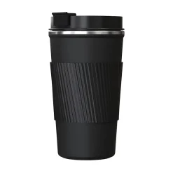 Outdoors Professional Stainless Steel Double-Walled Vacuum Insulated Coffee Cup, 17.2 oz., Black (OUTD9447)