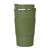 Outdoors Professional Stainless Steel Double-Walled Vacuum Insulated Coffee Cup, 17.2 oz., Olive Green (OUTD9454)