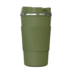 Outdoors Professional Stainless Steel Double-Walled Vacuum Insulated Coffee Cup, 17.2 oz., Olive Green (OUTD9454)