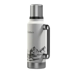 Outdoors Professional Stainless Steel Vacuum Insulated Termo Classic Water Bottle, 33 oz., White Mountains (OUTD9386)