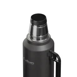 Outdoors Professional Stainless Steel Vacuum Insulated Termo Classic Water Bottle, 33 oz., Black Waves (OUTD9379)