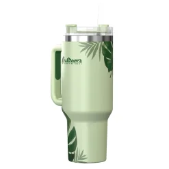 Outdoors Professional Stainless Steel Double-Walled Vacuum Insulated Tumbler with Straw, 40 oz., Tropical Green (OUTD9232)