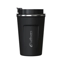 Outdoors Professional Stainless Steel Double-Walled Vacuum Insulated Coffee Cup, 12.8 oz., Black (OUTD9416)