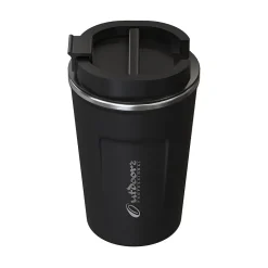 Outdoors Professional Stainless Steel Double-Walled Vacuum Insulated Coffee Cup, 12.8 oz., Black (OUTD9416)