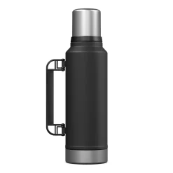 Outdoors Professional Stainless-Steel Vacuum Insulated Termo Classic Bottle with Carry Handle, 47 oz., Black (OUTD9393)