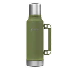Outdoors Professional Stainless Steel Vacuum Insulated Termo Classic Bottle with Carry Handle, 47 oz., Green (OUTD9409)