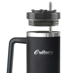 Outdoors Professional Stainless Steel Double-Walled Vacuum Insulated Tumbler with Straw, 40 oz., Black (OUTD9041)