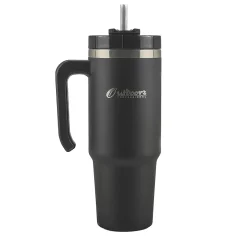 Outdoors Professional Stainless Steel Double-Walled Vacuum Insulated Tumbler with Straw, 30 oz., Black (OUTD9027)