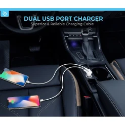 Overtime 3PC Kit Lightning Charging Kit/Bundle for iPhone/iPad/iPod Touch, White (DAC3IN1)