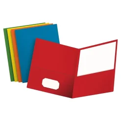 Oxford 10 2-Pocket Paper Presentation Folder, Assorted, 25/Box (57513EE) New