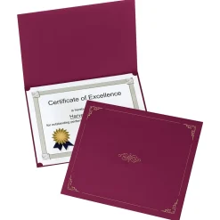 Sale Certificate Holders, 8.88" x 11.25", Burgundy, 5/Pack (29900585BGD) Awards & Certificates