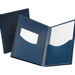 Oxford Double Stuff 2-Pocket Paper Handler Folder, Navy (OXF 57455) Discount