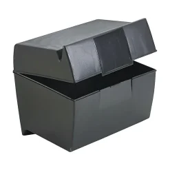 Clearance Index Card File Box, 500-Card Capacity, Black (01581) Index Cards