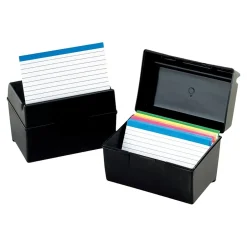 Clearance Index Card File Box, 300-Card Capacity, Black (01351) Index Cards