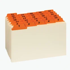 Hot Laminated Tab Daily Index Card Guides, 5