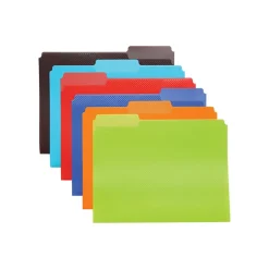 Oxford Poly File Folders, 1/3-Cut Tab, Letter-Size, Assorted Colors, 24/Pack (52004) Best