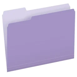 Oxford Recycled File Folder, 1/3-Cut Tab, Letter Size, , 100/Box (1521/3LAV) Lavender Clearance