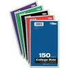 Oxford 3-Subject Notebook, 6" x 9 1/2", College Ruled, 150 Sheets, Assorted Colors (65362) Best