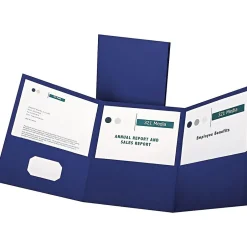 Oxford Tri-Fold Presentation Folders, , 20/Box (OXF 59802) Blue Best