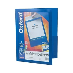 Oxford ViewFolio Twin Presentation Folder, Blue (OXF 57441) Clearance