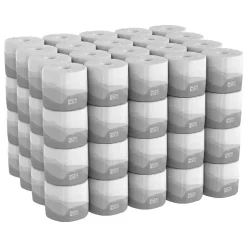 Pacific Blue Basic Recycled Toilet Paper, 1-Ply, White, 1210 Sheets/Roll, 80 Rolls/Carton (1458001/14500)