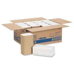 Paper Towels<Pacific Blue Basic Recycled Single Fold Paper Towels, 1-ply, 250 Sheets/Pack, 16 Packs/Carton (20904)