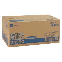 Paper Towels<Pacific Blue Basic Recycled Multifold Paper Towel, 1-Ply, White, 250 Sheets/Pack, 16 Packs/Carton (24590)