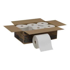 Paper Towels<Pacific Blue Basic Recycled Hardwound Paper Towels, 1-ply, 800 ft./Roll, 6 Rolls/Carton (26601)