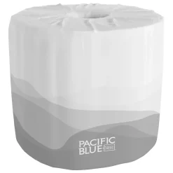 Pacific Blue Basic Standard Toilet Paper, 2-Ply, White, 550 Sheets/Roll, 80 Rolls/Carton (19880/01)