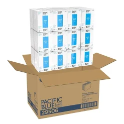 Paper Towels<Pacific Blue Select Patient Care Single Fold Paper Towels, 1-ply, 55 Sheets/Pack, 24 Packs/Carton (29506)