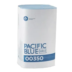 Pacific Blue Select Poly Cleaning Wipers, 10.25" x 9.5", Blue, 250 Wipers/Box, 9/Carton (350)