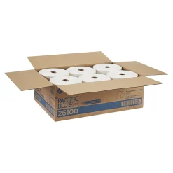 Paper Towels<Pacific Blue Select Recycled Hardwound Paper Towels, 1-ply, 1000 ft./Roll, 6 Rolls/Carton (26100)