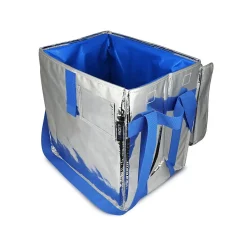 Food Storage Containers<PACKiT Fresh Eco Freeze Tote, Large, Silver/Blue, 4/Carton (PKF-UD-MAG)