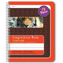 Pacon Composition Notebooks, 9.75" x 7.5", Wide Ruled, 100 Sheets, Multicolor, 6/Bundle (PAC2432-6) Discount