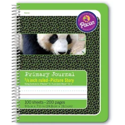 Pacon Spiral Bound Composition Book Hardcover Journal, 9.75" x 7.5", Green Panda (PAC2434) New