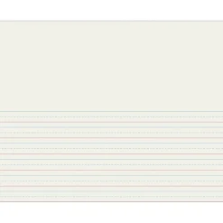 New Storybook Paper for D'Nealian Programs 8-1/2" x 11", 1/2" Long Way Ruled, White, 500 Sheets/Pack (PAC2693) Classroom Paper