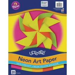 New UCreate 12" x 18" Construction Paper, Assorted Colors, 20 Sheets/Pack (PAC104303) Construction Paper