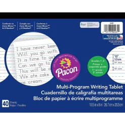 Clearance Zaner-Bloser D'Nealian™ Multi-Program Handwriting Tablet Paper, Grades 1st-2nd, 10-1/2" x 8" Classroom Paper