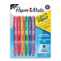 Paper Mate ClearPoint Mechanical Pencil, 0.7mm, #2 Soft Lead, 6/Pack (1984678) Sale