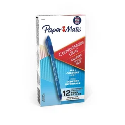 Paper Mate ComfortMate Ultra Ballpoint Pen, Medium Point, Blue Ink, Dozen (6110187) Discount