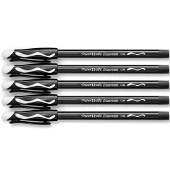 Paper Mate Eraser Mate Erasable Ballpoint Pen, Medium Point, Black Ink, 5/Pack (3163558PP) Best