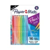Paper Mate Flair! DUAL Calligraphy Pens, Brush/Medium Tips, Assorted Colors, 16/Pack (2181607) Best