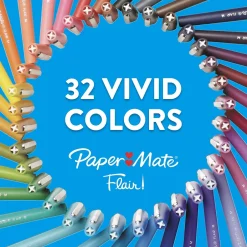 Paper Mate Flair Felt Pen, Medium Point, 0.7mm, Red Ink, Dozen (8420152) Online