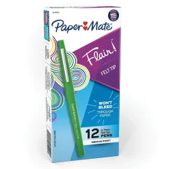 Paper Mate Flair Felt Pen, Medium Point, 0.7mm, Green Ink (8440152) Discount