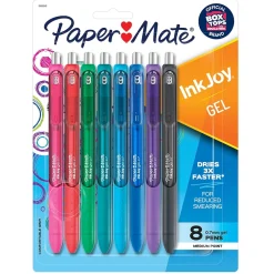 Paper Mate InkJoy Retractable Gel Pen, Medium Point, Assorted Ink, 8/Pack (1958946) Assorted Colors Online