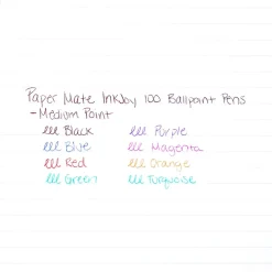 Paper Mate InkJoy 100RT Retractable Ballpoint Pen, Medium Point, Black Ink, Dozen (1803472)